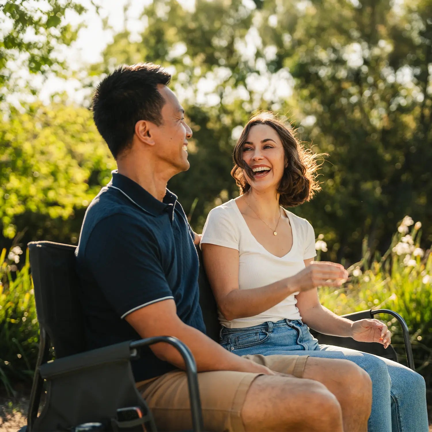 Premium All-Weather Tandem Rocker - Choice 227 - Heavy-Duty Kickback Rocker with Beverage Holder Detail