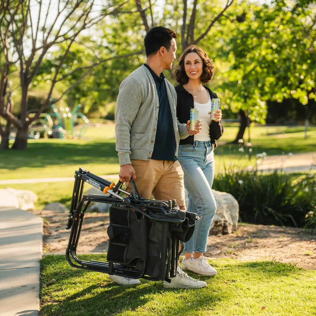 Premium All-Weather Tandem Rocker - Choice 227 - Heavy-Duty Kickback Rocker with Beverage Holder Detail