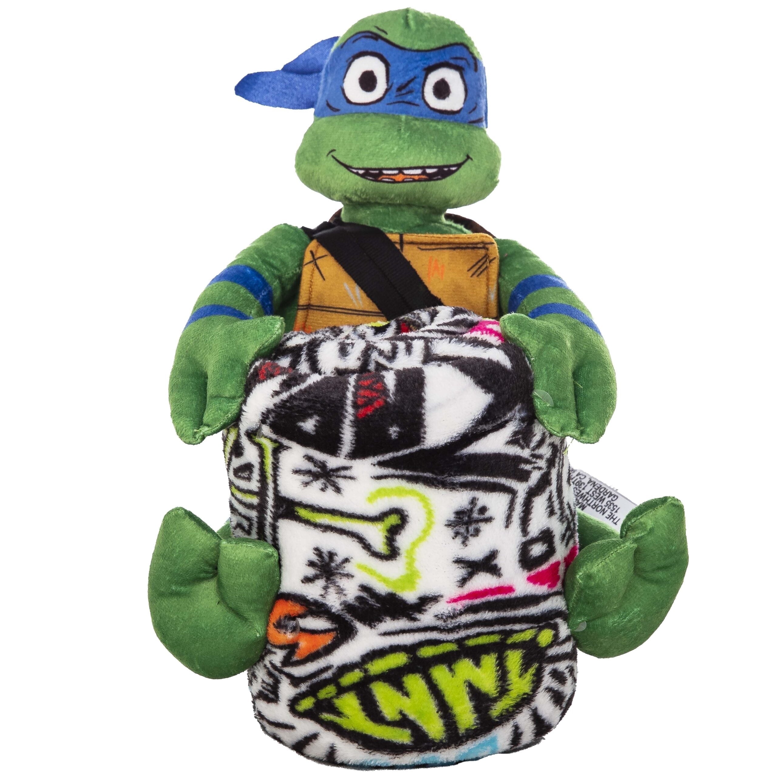 Decorative Knitted Teenage Mutant Tutles Sketched Out Kids Silk Touch Throw Blanket with Plush Hugger – Ultra Soft Plush Character Pillo... - Lightweight Plush Warm Blanket for All Seasons - Default Title