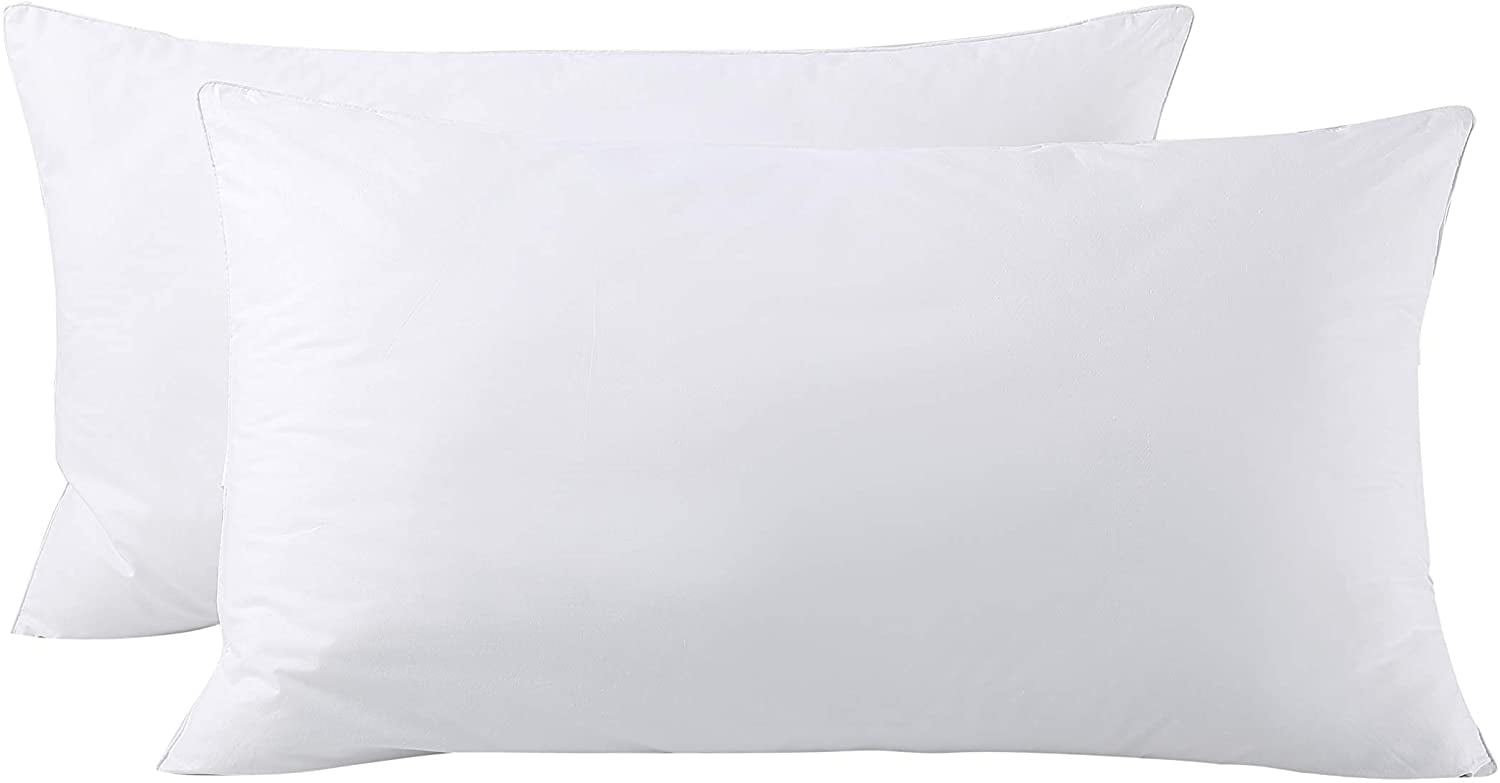 Orthopedic Support Bed Pillows King Size Pillows Set of 2, Pillows for Sleeping,Polyester Microfiber Cover,Super Soft Set of 2(... - Hotel Quality Plush Sleeping Pillows - Default Title