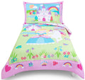 Hypoallergenic Cloud Princess Toddler Bedding Set for Girls - 4-Piece Toddler Bed Comforter Sets for Girls, Reversible Comforter & Pillowc... - All-Season Down Alternative Comforter Insert - Default Title