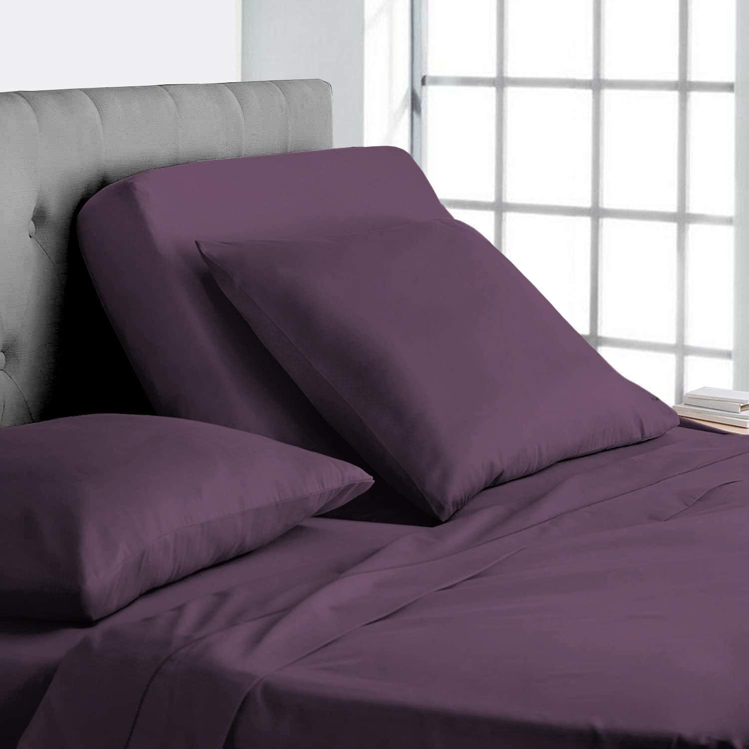 Breathable Luxury Top Split-King: Adjustable King Bed Sheets - Bed Sheet Set - 100% Egyptian Cotton - 800 Thread Count - 15 Inch Deep P... - Breathable Egyptian Cotton Flat & Fitted Sheets - Default Title