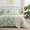 Fluffy Down Alternative Queen Comforter Set Sage Green, Bed in a Bag Queen Size Bedding, 7-Pieces Botanical Flowers Spring Comforter, Sheets,... - Cloud-Like Soft Lightweight Bed Comforter - Default Title