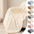 Decorative Knitted Flannel Throw Blanket, Extra Large Fleece Blanket, Super Cozy Soft Blankets for Couch Bed, Fall Winter Throw Blanke, ... - Super Soft Reversible Sherpa Flannel Blanket - Default Title