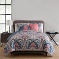 Heavyweight Warmth Casa Real 5-Piece Coral Damask Reversible Comforter Set, King, Adult, Unisex - All-Season Down Alternative Comforter Insert - Default Title