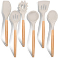 High-Precision Kitchen Utensils Set of 6, Silicone Cooking Utensils with Wooden Handle, Non-Stick Cookware & Heat Resistant, Include... - High-Precision Culinary Tool for Baking & Cooking - Default Title