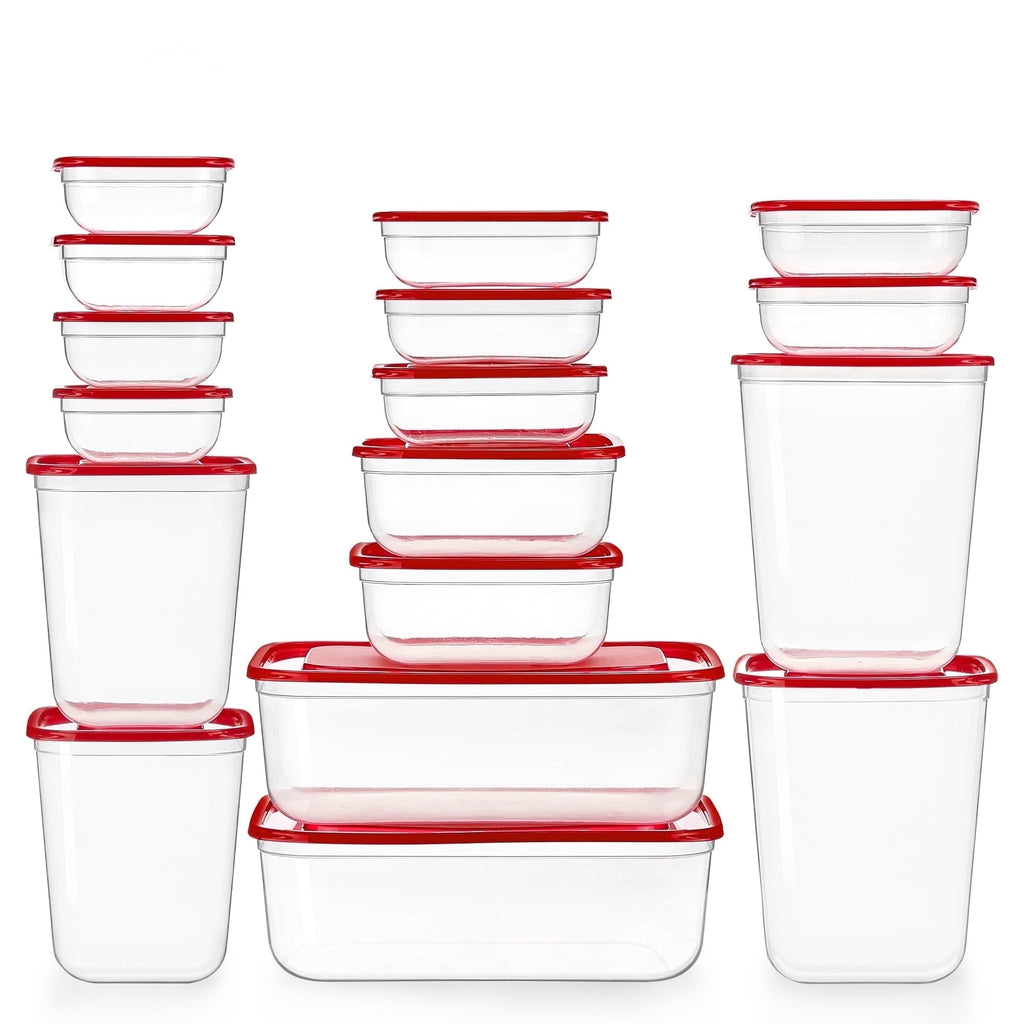 Fun Food Fidget 34 Pieces Meal Prep Containers, 7-Size ，Plastic Food Storage Containers with Lids for Lunch,Leftover - Fun Food Fidget Cookie Squishable Toy - Default Title
