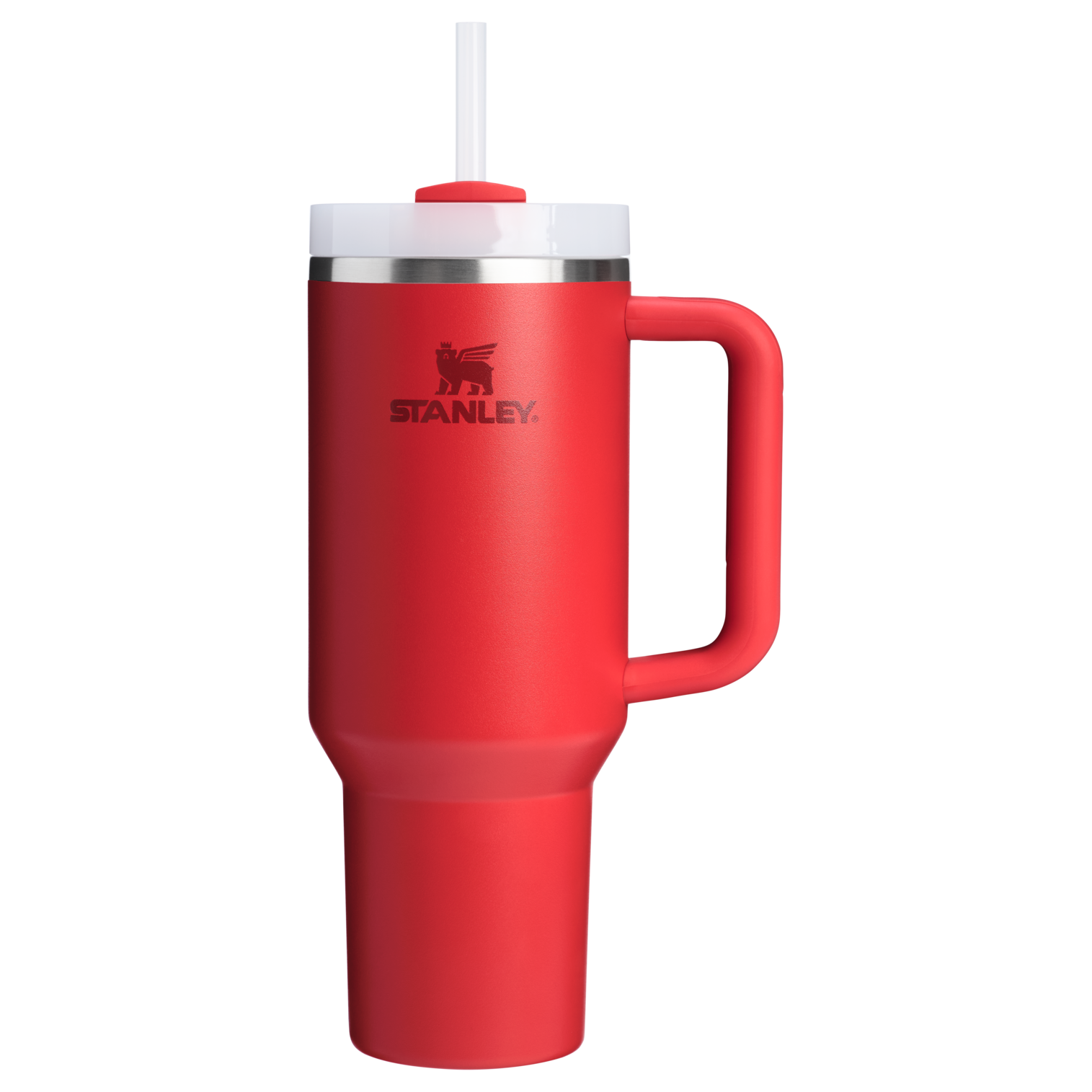 Splash-Resistant FlowState The Quencher H2.0 Flowstate Tumbler D050X - Double-Wall Vacuum Insulated Travel Tumbler with Straw - Chili Red