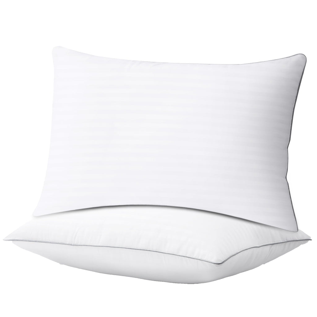 Fluffy Shredded Pillows Standard Size Set of 2, Hotel Quality, Down Alternative Gusseted Bed Pillows for Side, Back, And Stomach Slee... - Decorative Throw Pillow Cushion for Sofa & Bed - Default Title
