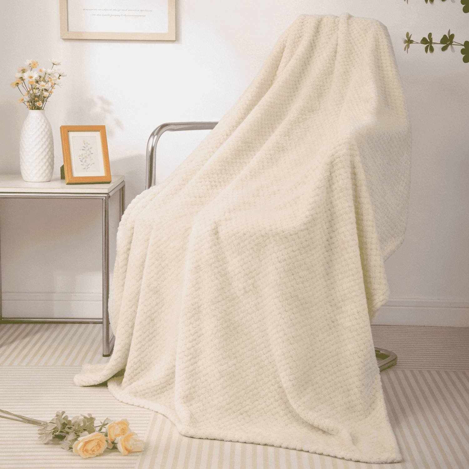 Lightweight Warm Ultra Soft Throw Blanket, Warm Cozy Blankets for Couch Bed Chair, Breathable and Lightweight Blankets for All Seasons... - Lightweight Plush Warm Blanket for All Seasons - Default Title