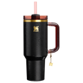 Car-Cup Friendly The Quencher Luxe H2.0 Flowstate Tumbler D170A - Double-Wall Vacuum Insulated Travel Tumbler with Straw - Black Snakeskin