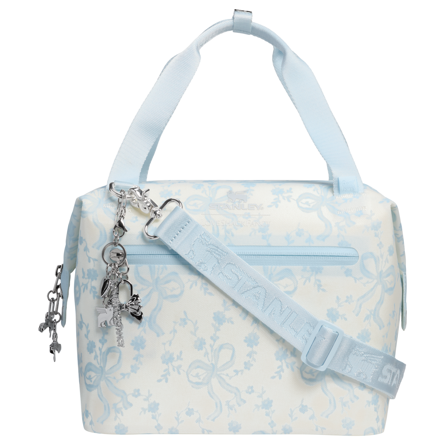 Heavy-Duty Tote Stanley 1913 x LoveShackFancy Holiday All Day Julienne Mini Cooler D194V - Leak-Proof Insulated Mini Cooler Bag for Lunch Detail