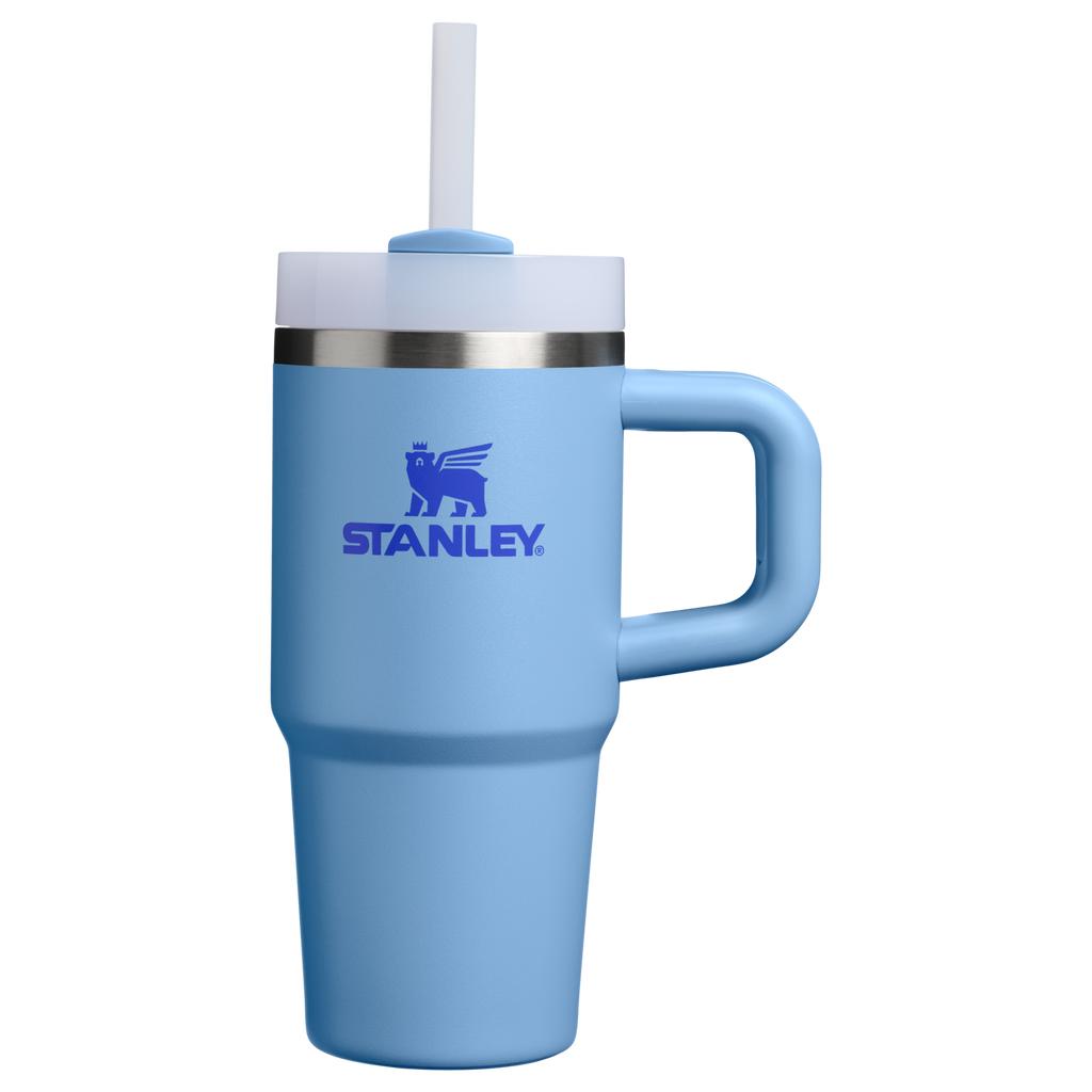 Splash-Resistant FlowState The Quencher H2.O Flowstate Tumbler D068Z - Double-Wall Vacuum Insulated Travel Tumbler with Straw - Blue Sky