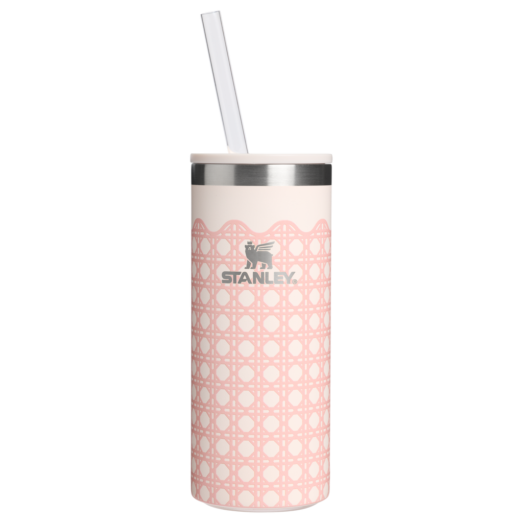 Leak-Proof Insulated The Everyday Slim Can Cooler Cup D350R - Compact All-Weather Soft-Sided Cooler Backpack - Rose Quartz Rattan