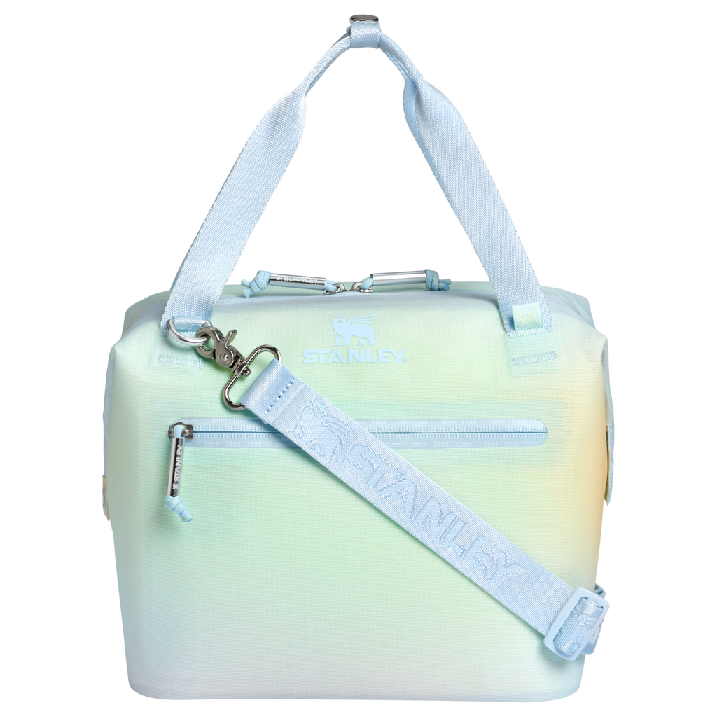 Premium All-Weather The All Day Julienne Mini Cooler D052R - Julienne Series Portable Picnic Chiller Tote - Sunrise Spiral