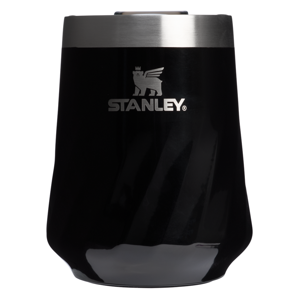 Flavor-Preserving The Textured Reserve Wine Tumbler D141Z - Elegant Stemless Vacuum Insulated Wine Tumbler - Black Gloss
