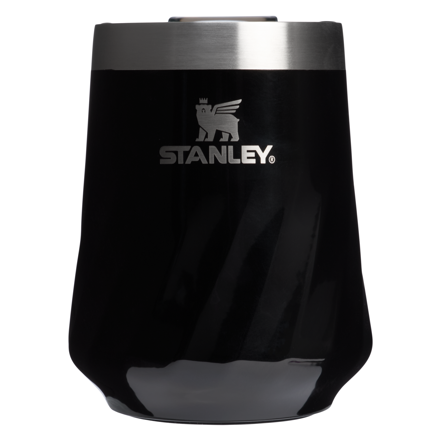 Flavor-Preserving The Textured Reserve Wine Tumbler D141Z - Elegant Stemless Vacuum Insulated Wine Tumbler - Black Gloss
