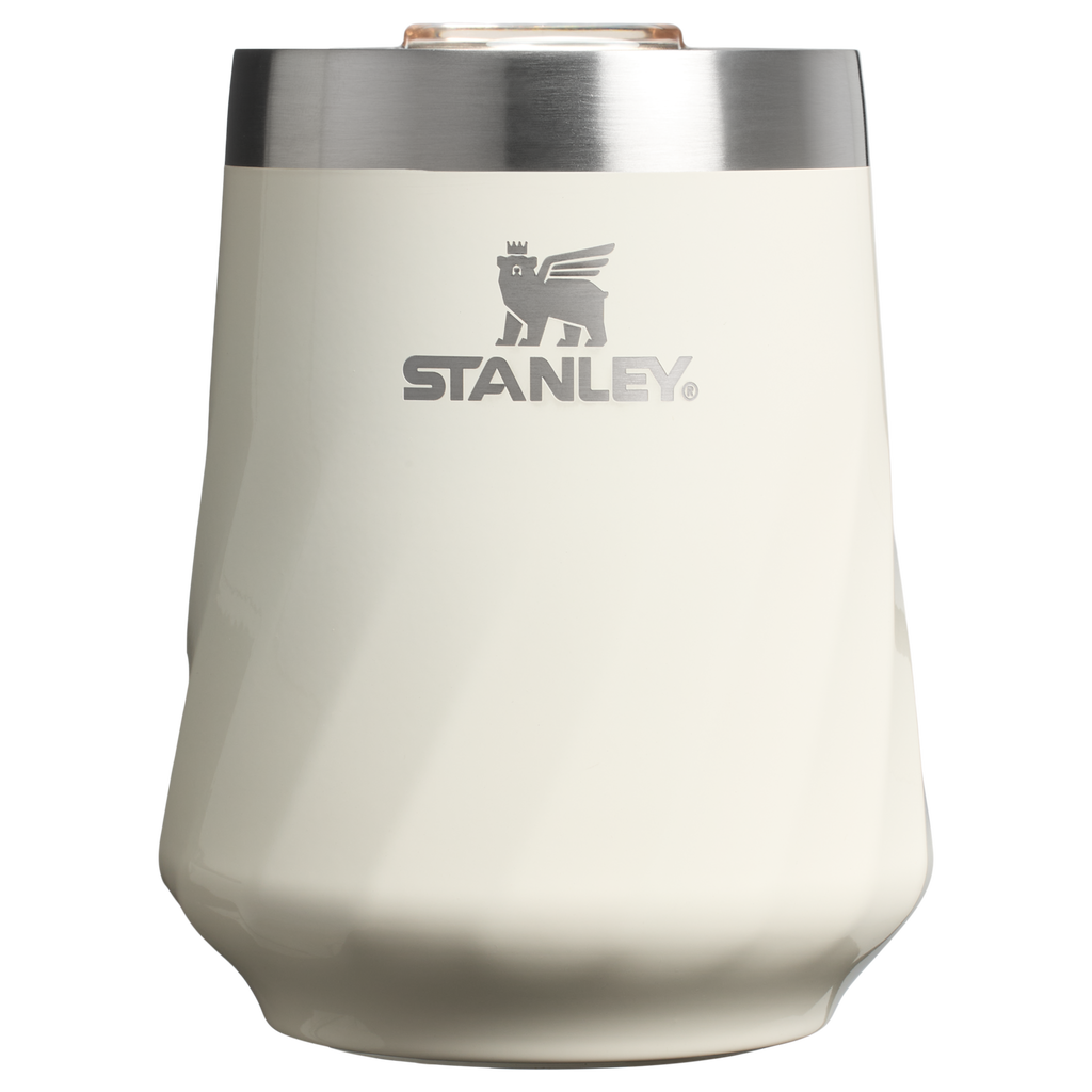 Flavor-Preserving The Textured Reserve Wine Tumbler D141Z - Elegant Stemless Vacuum Insulated Wine Tumbler - Cream Gloss