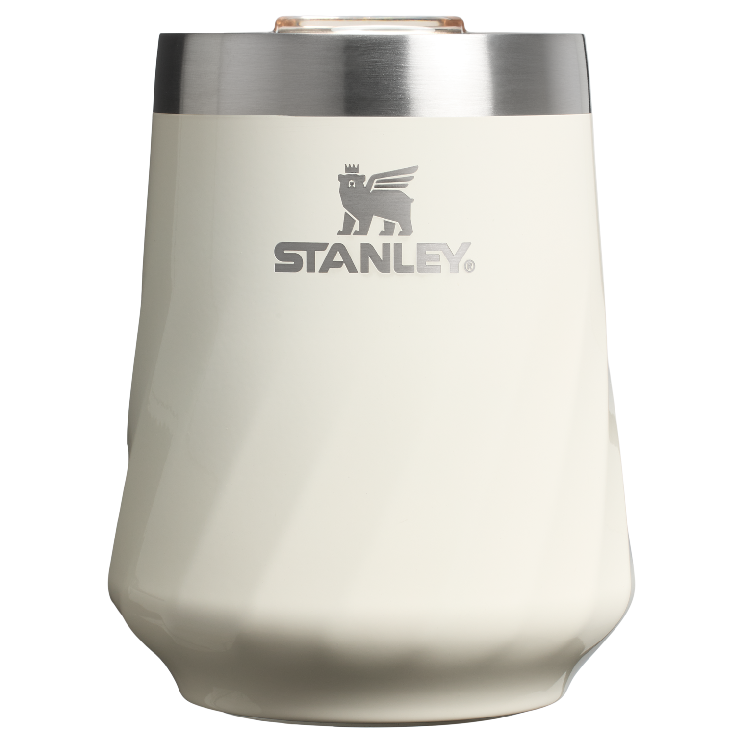 Flavor-Preserving The Textured Reserve Wine Tumbler D141Z - Elegant Stemless Vacuum Insulated Wine Tumbler - Cream Gloss