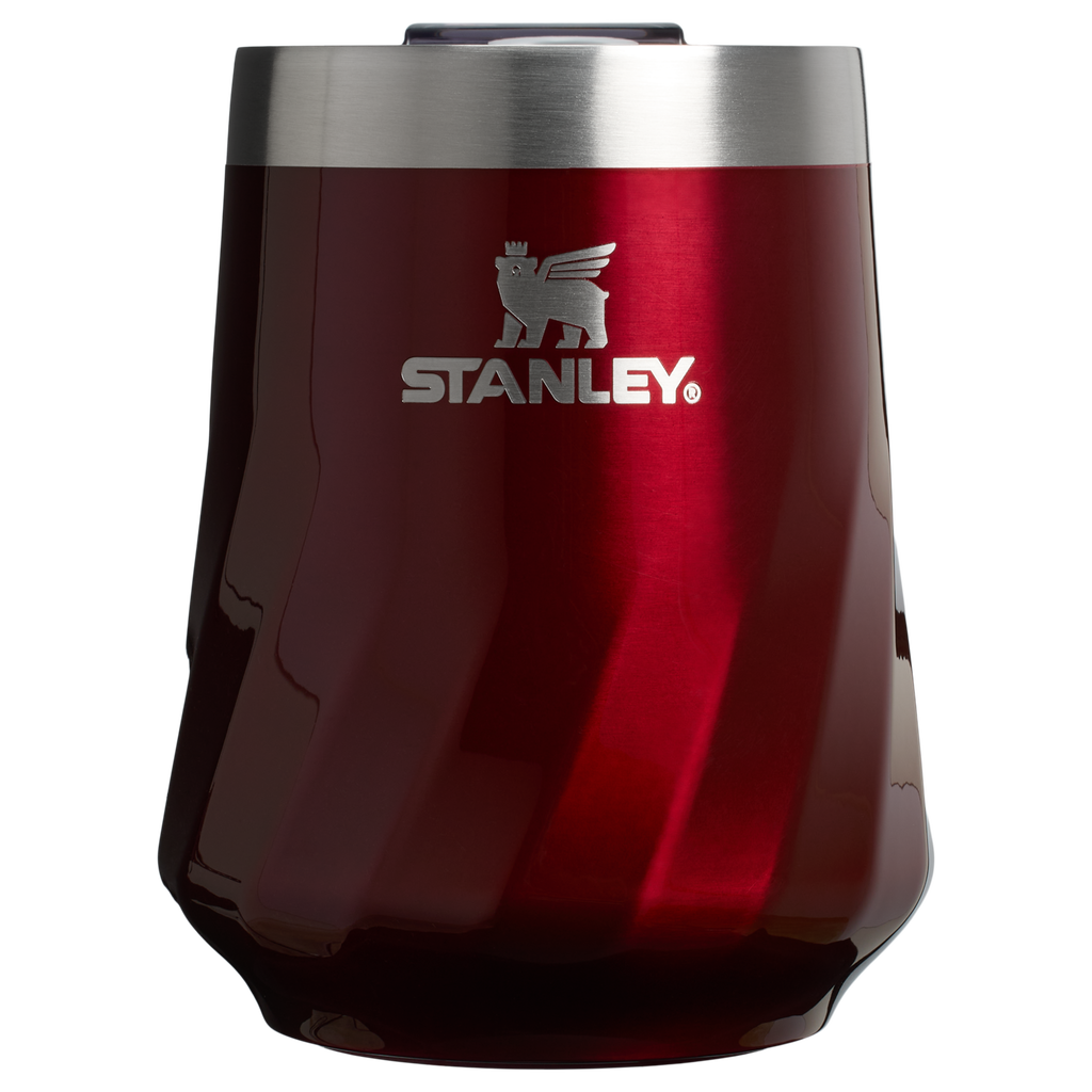 Flavor-Preserving The Textured Reserve Wine Tumbler D141Z - Elegant Stemless Vacuum Insulated Wine Tumbler - Garnet Shine