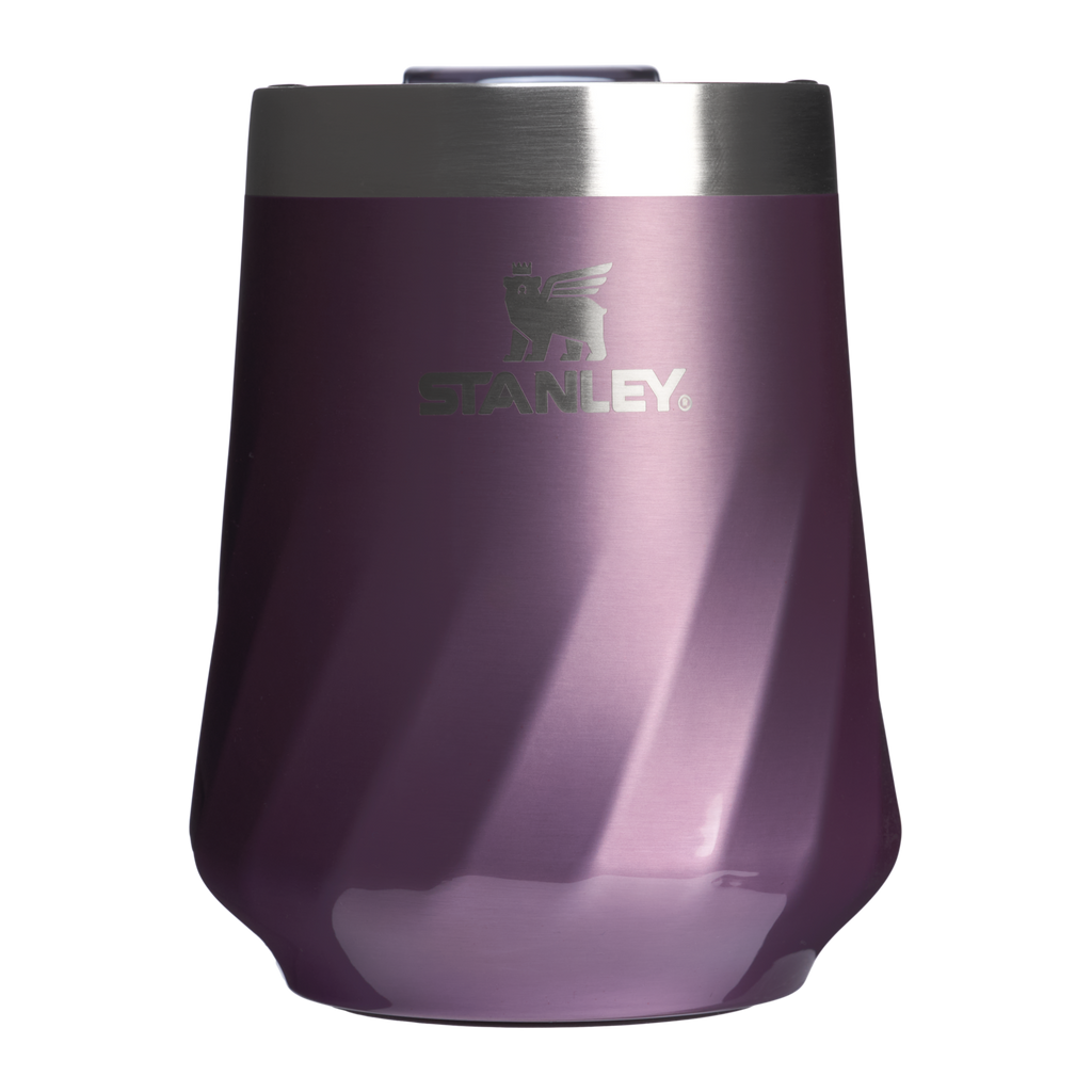 Flavor-Preserving The Textured Reserve Wine Tumbler D141Z - Elegant Stemless Vacuum Insulated Wine Tumbler - Wisteria Shine