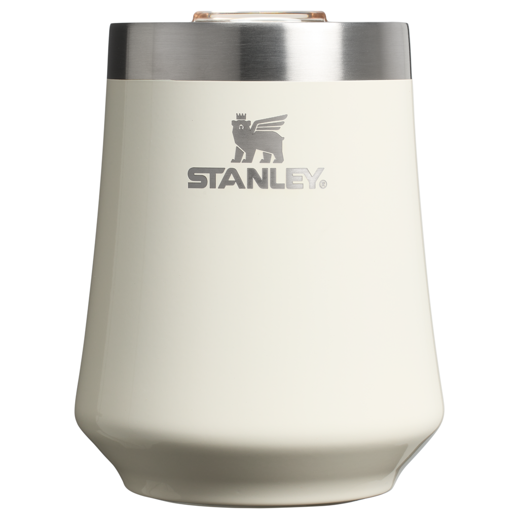 Premium Matte The Reserve Wine Tumbler D125V - Shatterproof Flavor-Preserving Cocktail Tumbler with Lid - Cream Gloss