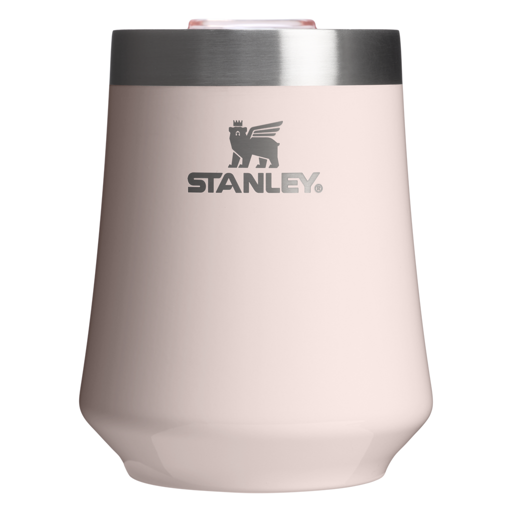 Premium Matte The Reserve Wine Tumbler D125V - Shatterproof Flavor-Preserving Cocktail Tumbler with Lid - Rose Quartz Gloss