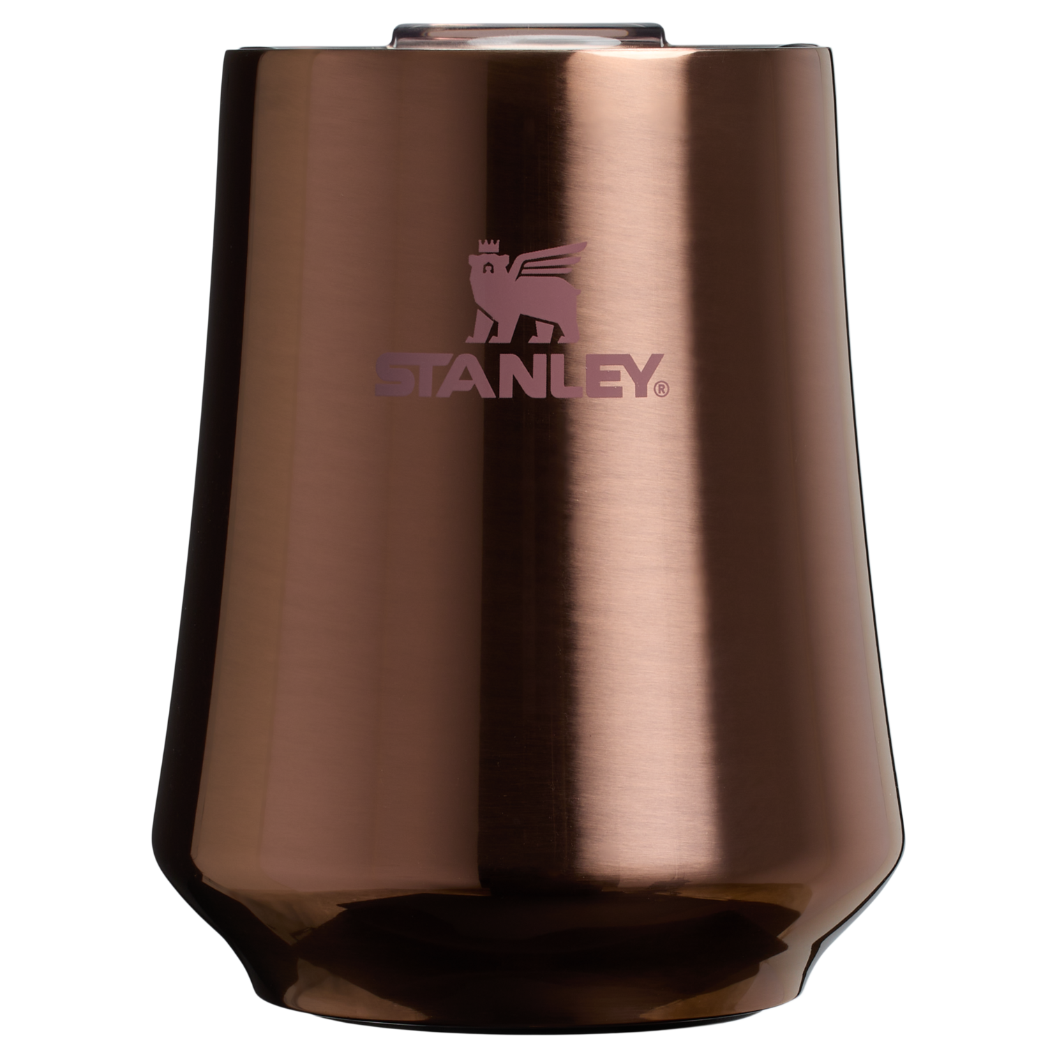 Premium Matte The Reserve Wine Tumbler D125V - Shatterproof Flavor-Preserving Cocktail Tumbler with Lid - Polished Rose Gold