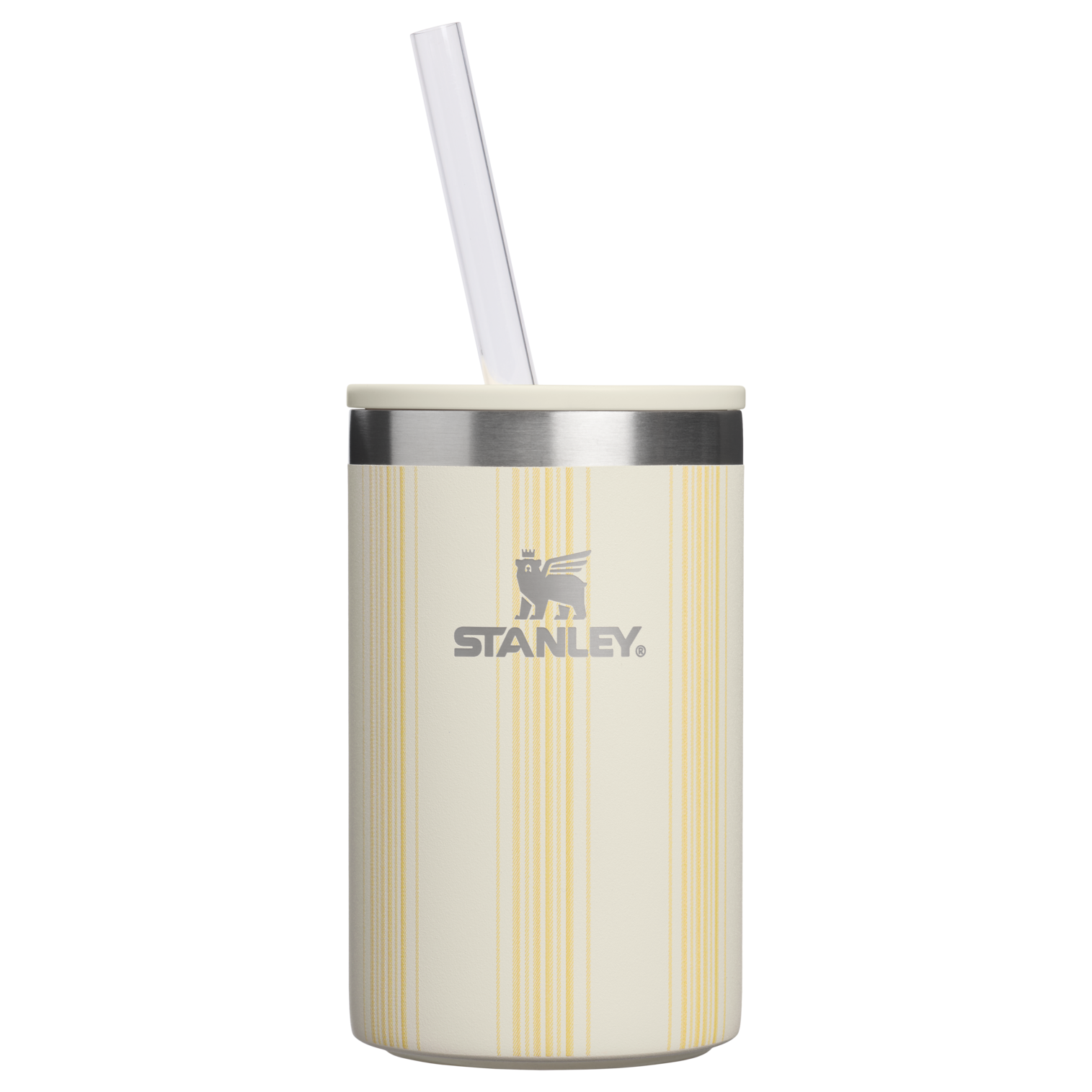 Heavy-Duty Tote The Everyday Can Cooler Cup D353P - Compact All-Weather Soft-Sided Cooler Backpack - Cream Picnic Stripe