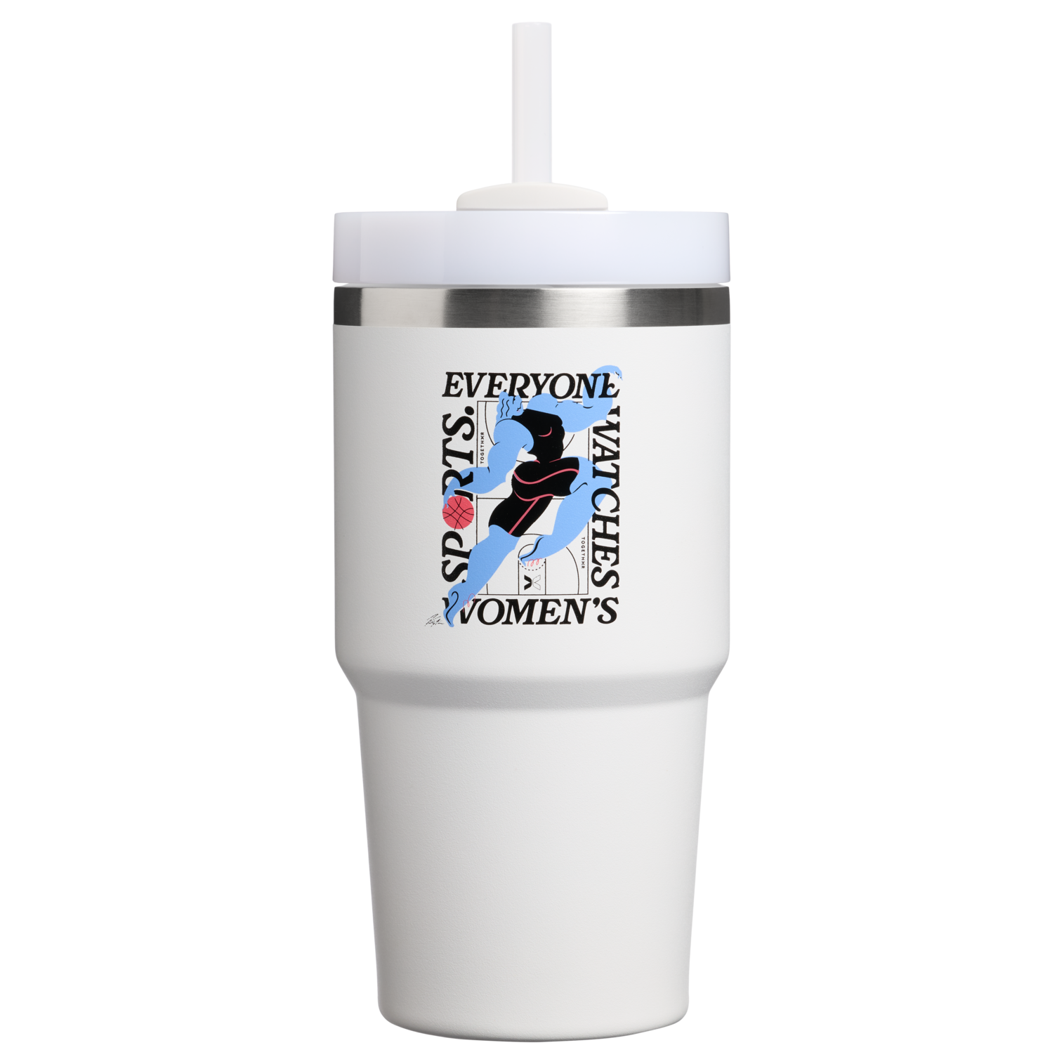 Insulated Travel The Quencher H2.0 Flowstate Tumbler D341T - FlowState 3-Position Lid Insulated Travel Mug - Tournament White