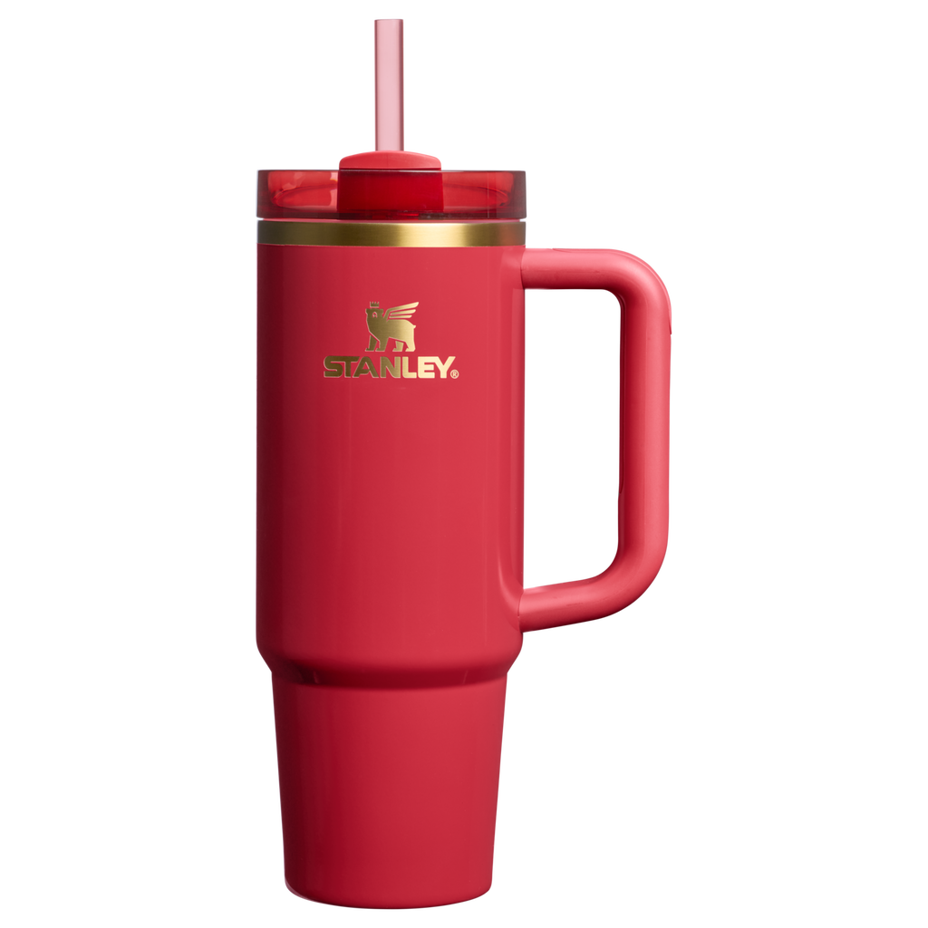 Splash-Resistant FlowState The Cheers & Cheer Quencher H2.0 Flowstate Tumbler D189S - 40oz Large Capacity Car-Cup Friendly Quencher - Holly Berry Gloss