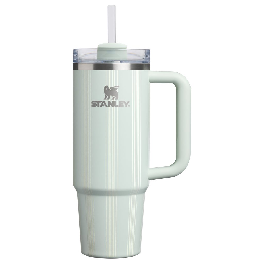 Insulated Travel The Quencher H2.0 Flowstate Tumbler D343V - Premium Stainless Steel Straw Cup for All-Day Hydration - Mist Picnic Stripe