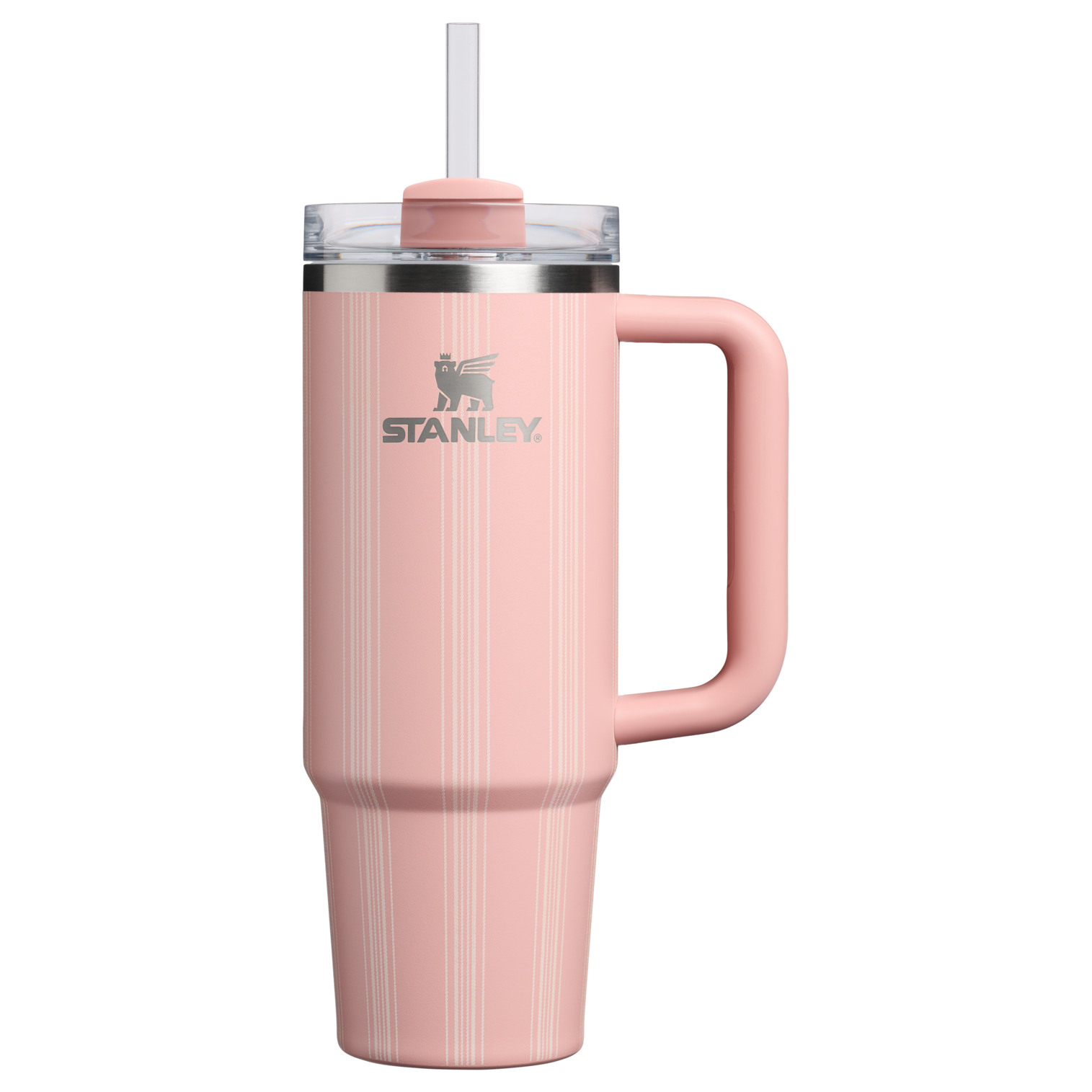 Insulated Travel The Quencher H2.0 Flowstate Tumbler D343V - Premium Stainless Steel Straw Cup for All-Day Hydration - Peach Rose Picnic Stripe
