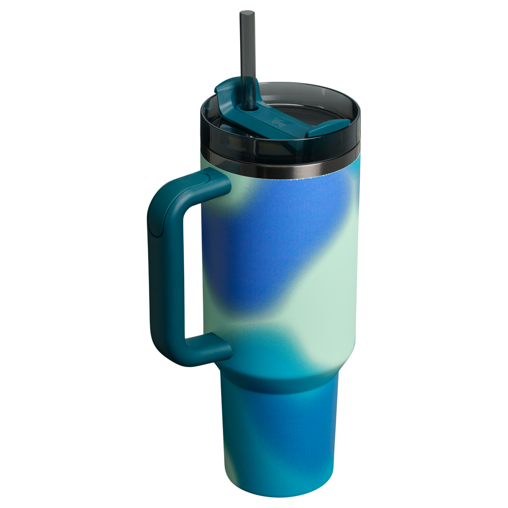 Splash-Resistant FlowState The Quencher H2.0 Flowstate Tumbler D050X - Double-Wall Vacuum Insulated Travel Tumbler with Straw Detail