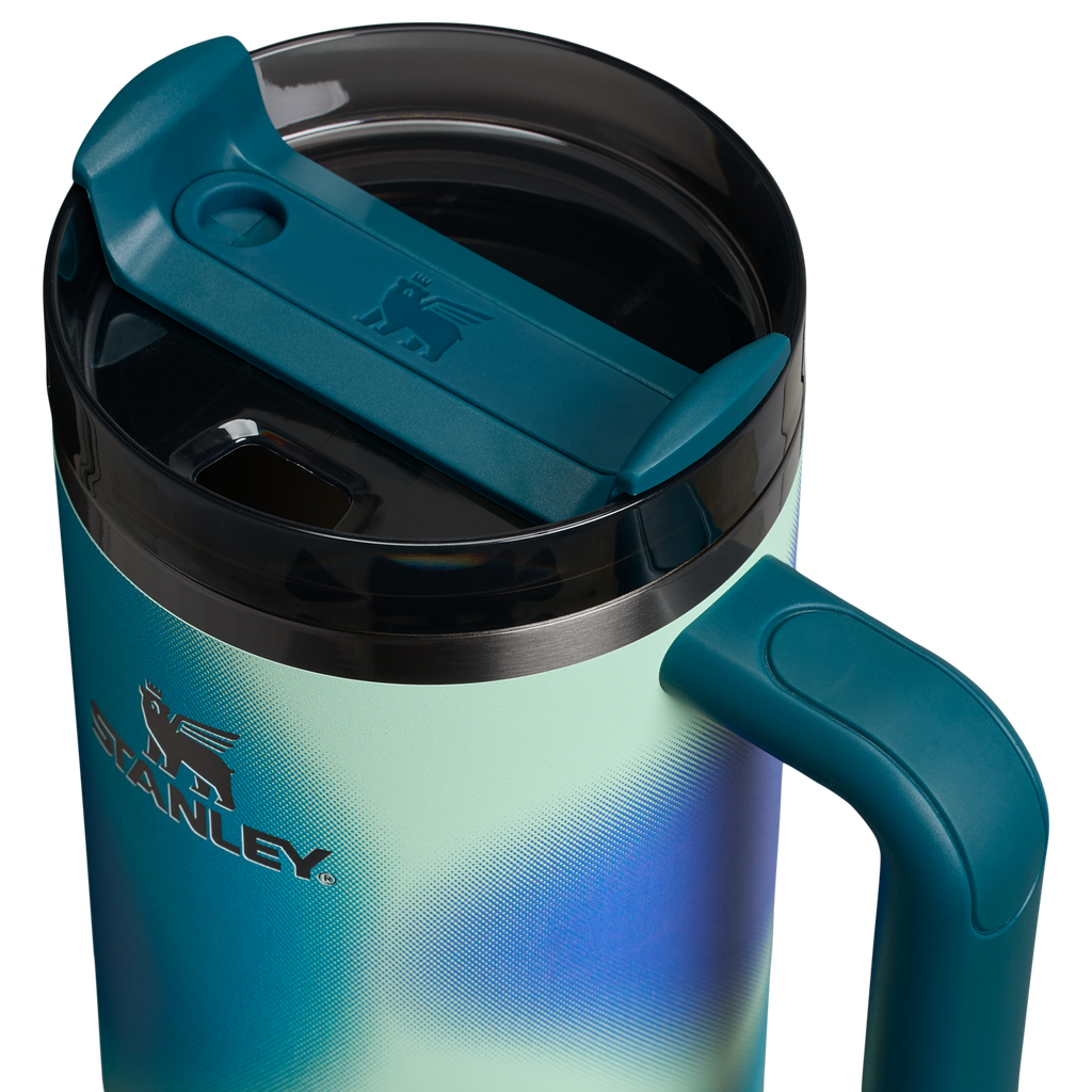 Splash-Resistant FlowState The Quencher H2.0 Flowstate Tumbler D050X - Double-Wall Vacuum Insulated Travel Tumbler with Straw Detail