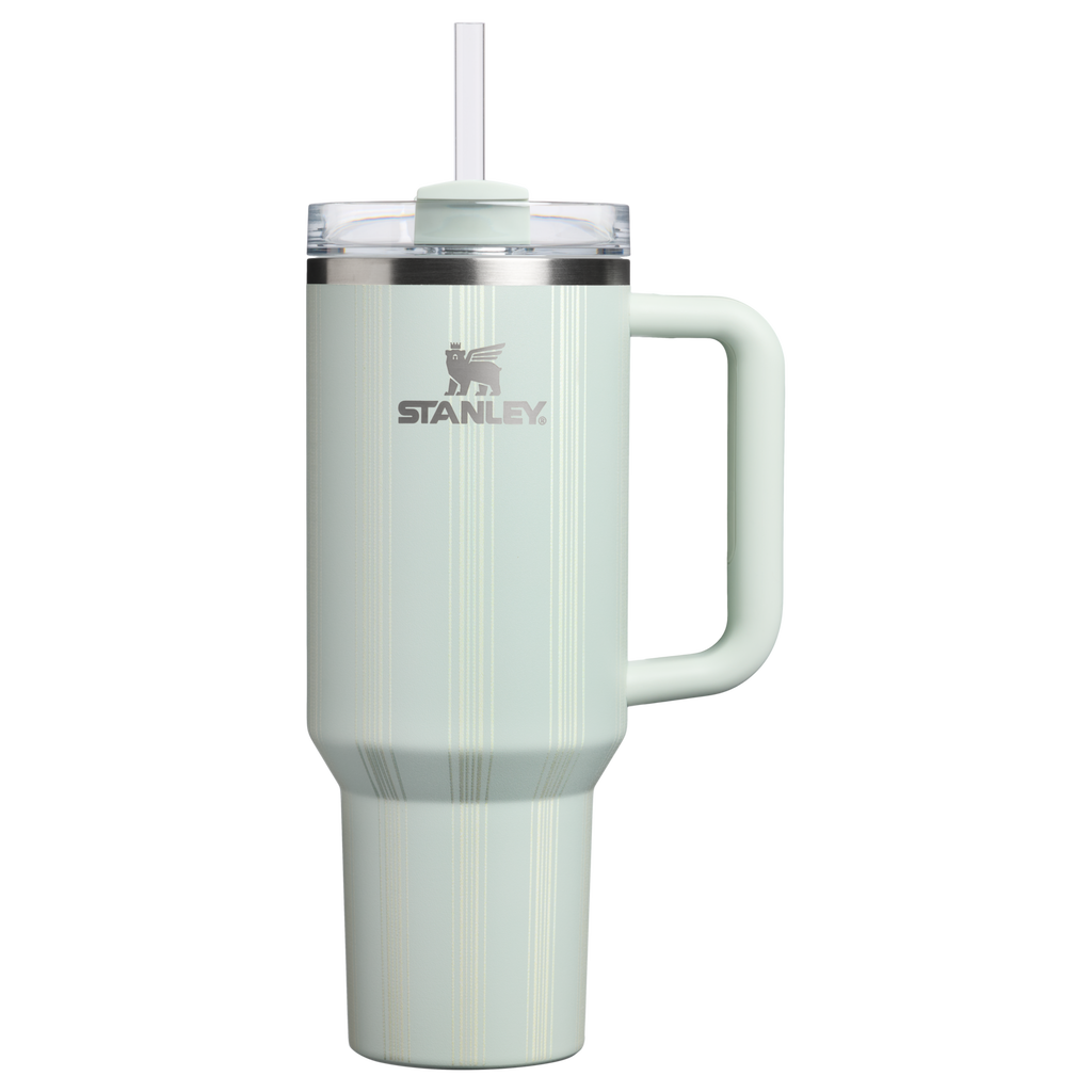 Insulated Travel The Quencher H2.0 Flowstate Tumbler D342C - FlowState 3-Position Lid Insulated Travel Mug - Mist Picnic Stripe