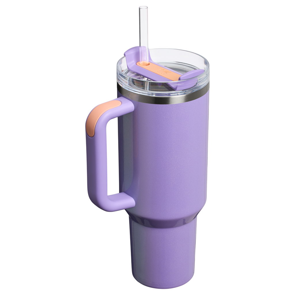 Splash-Resistant FlowState The Quencher H2.0 Flowstate Tumbler D050X - Double-Wall Vacuum Insulated Travel Tumbler with Straw Detail