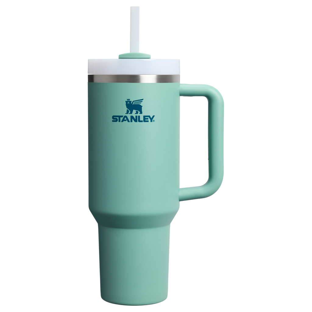 Splash-Resistant FlowState The Quencher H2.0 Flowstate Tumbler D050X - Double-Wall Vacuum Insulated Travel Tumbler with Straw - Spring Green