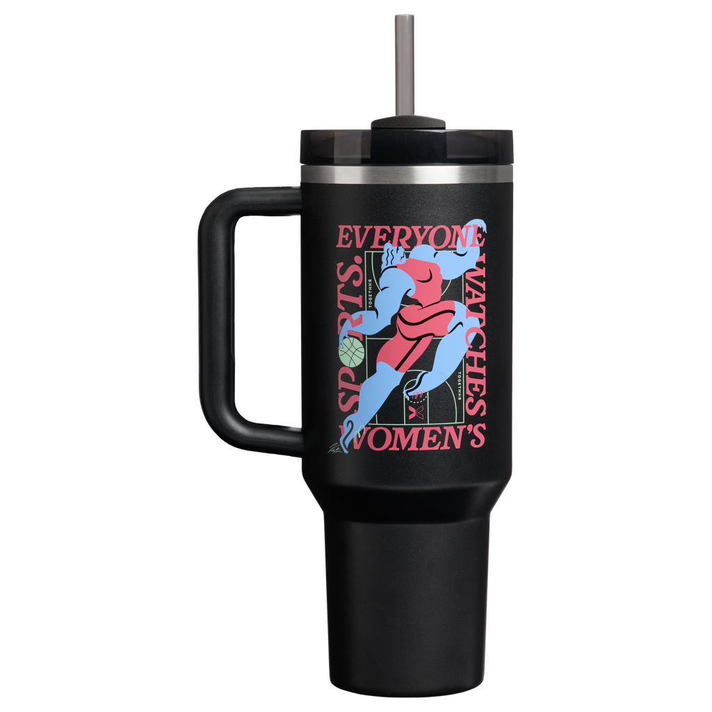 Large Capacity The Quencher H2.0 Flowstate Tumbler D340Y - 40oz Large Capacity Car-Cup Friendly Quencher - Tournament Black