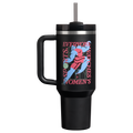 Large Capacity The Quencher H2.0 Flowstate Tumbler D340Y - 40oz Large Capacity Car-Cup Friendly Quencher - Tournament Black