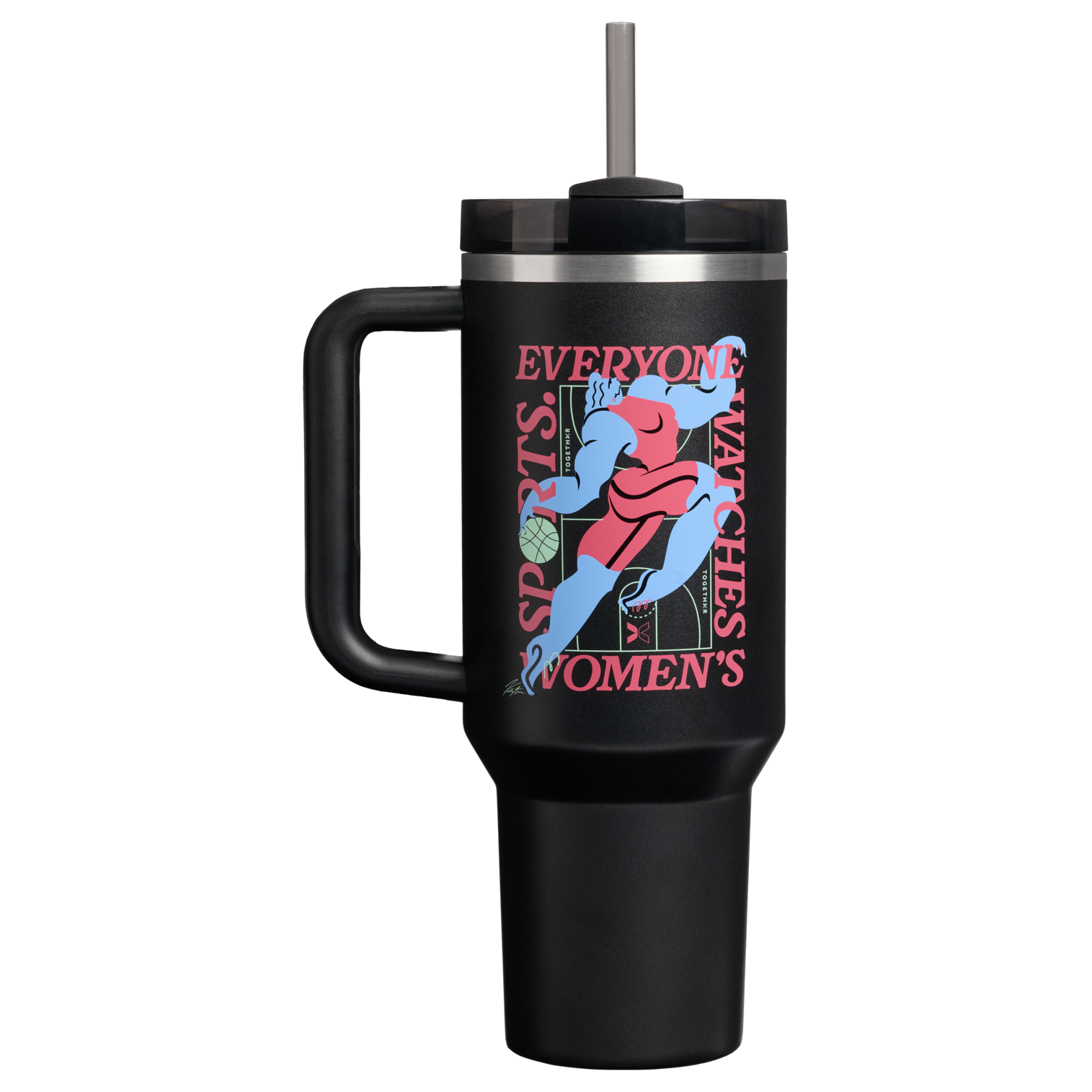 Large Capacity The Quencher H2.0 Flowstate Tumbler D340Y - 40oz Large Capacity Car-Cup Friendly Quencher - Tournament Black