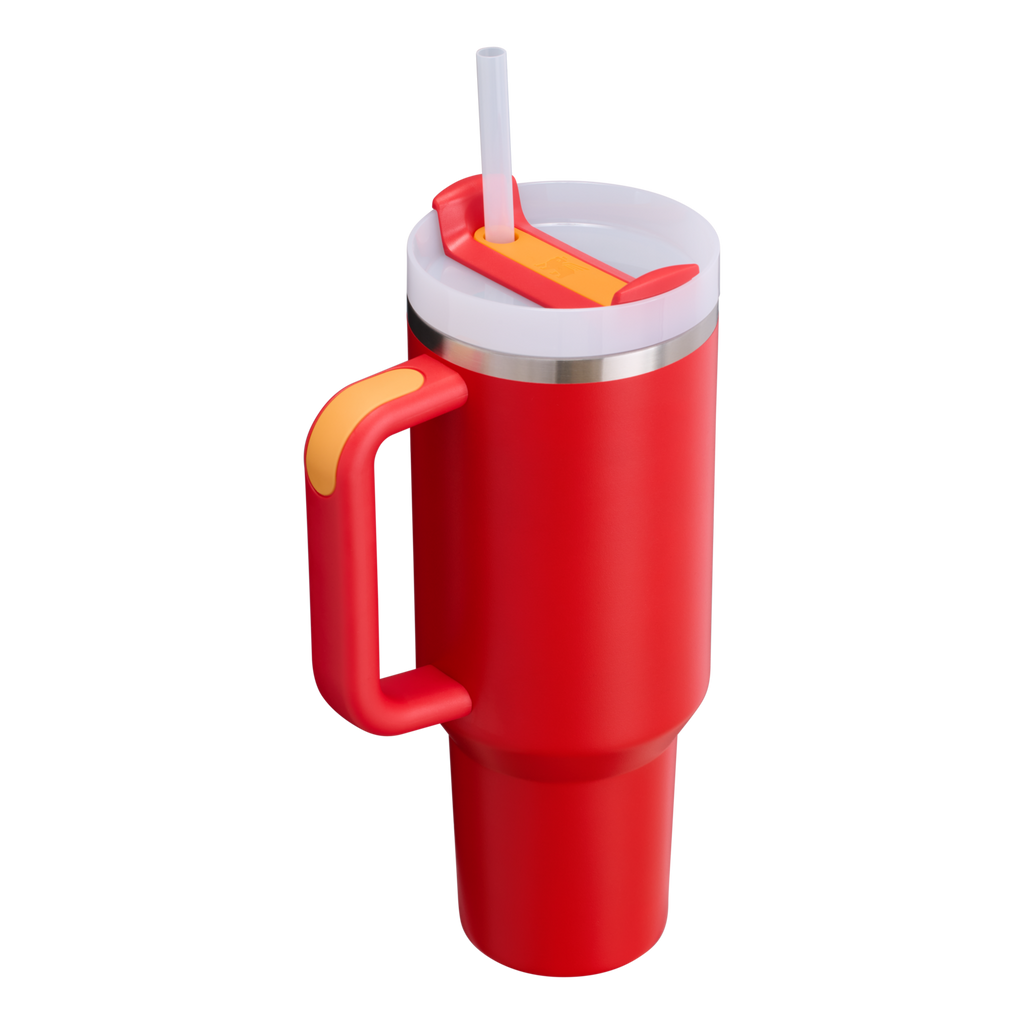 Splash-Resistant FlowState The Quencher H2.0 Flowstate Tumbler D050X - Double-Wall Vacuum Insulated Travel Tumbler with Straw Detail
