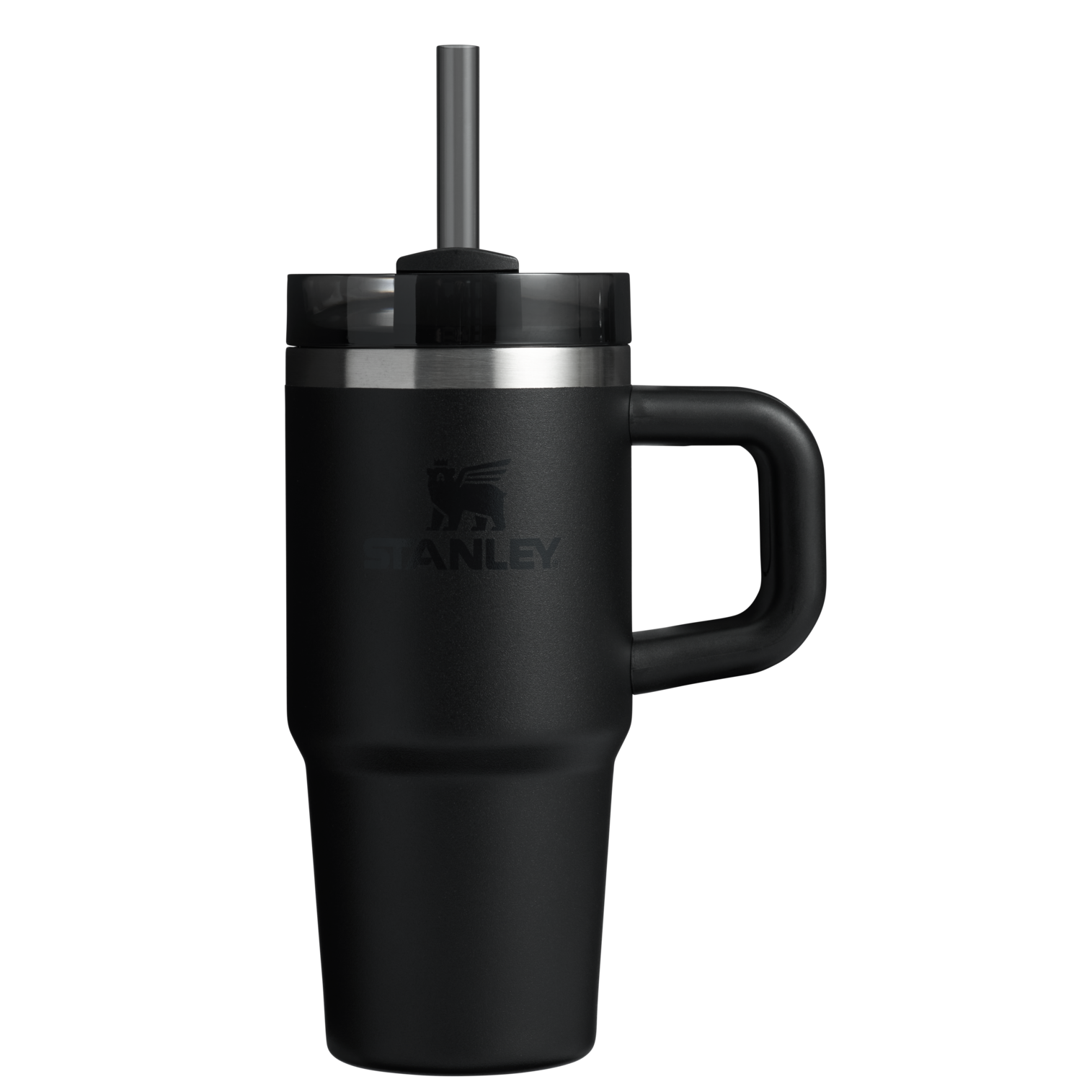 Insulated Travel The Quencher H2.O Flowstate Tumbler | Stanley Create D291F - Premium Stainless Steel Straw Cup for All-Day Hydration - Black 2.0