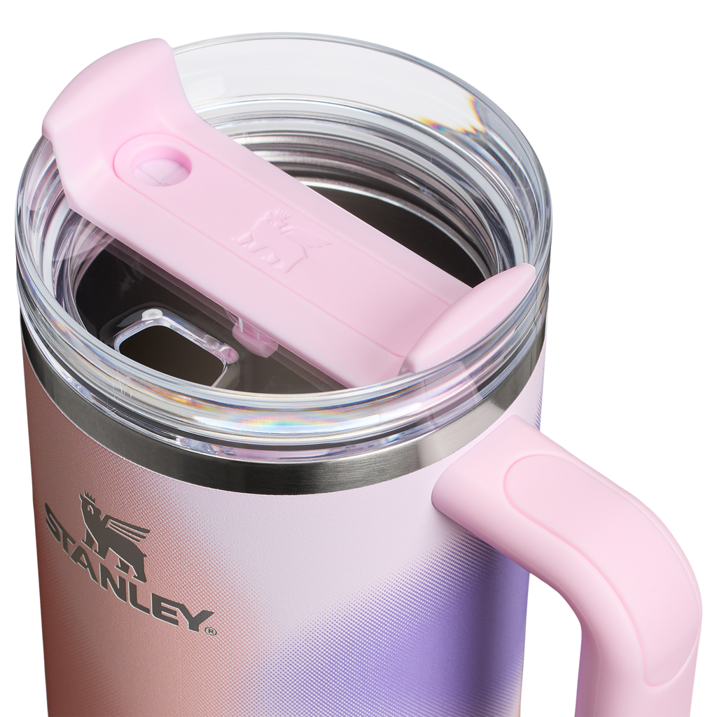 Splash-Resistant FlowState The Quencher H2.0 Flowstate Tumbler D050X - Double-Wall Vacuum Insulated Travel Tumbler with Straw Detail