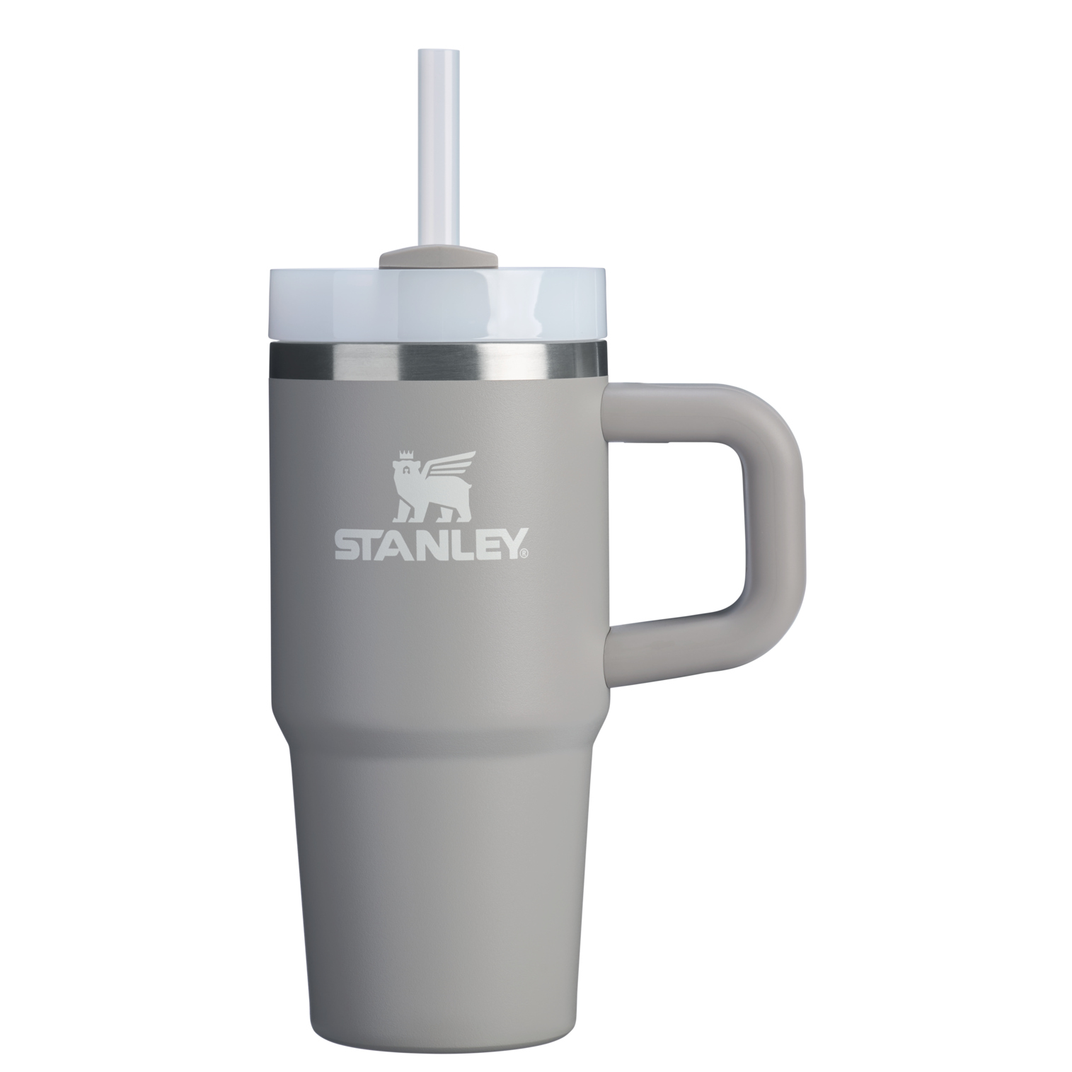 Splash-Resistant FlowState The Quencher H2.O Flowstate Tumbler D068Z - Double-Wall Vacuum Insulated Travel Tumbler with Straw - Ash
