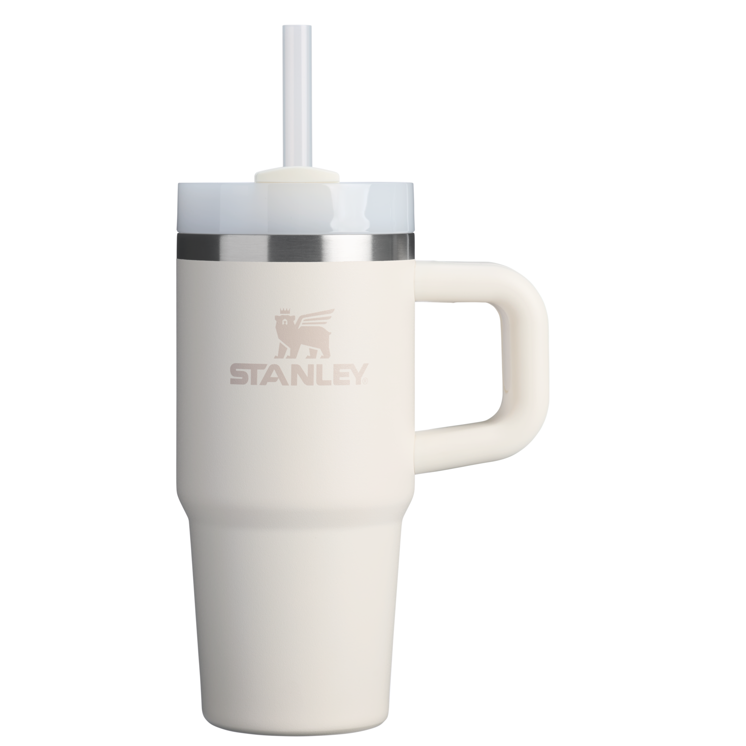 Insulated Travel The Quencher H2.O Flowstate Tumbler | Stanley Create D291F - Premium Stainless Steel Straw Cup for All-Day Hydration - Cream 2.0