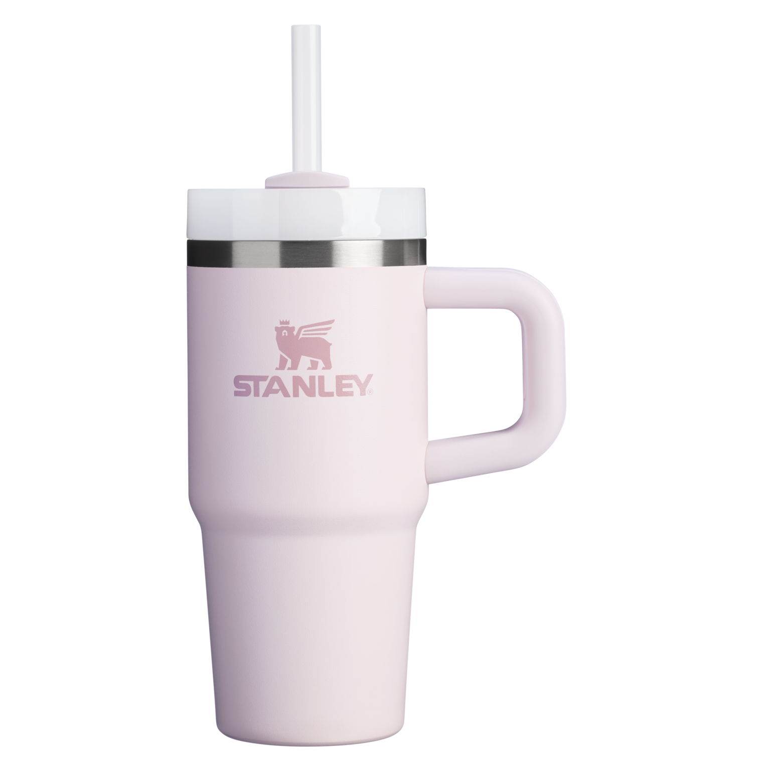 Insulated Travel The Quencher H2.O Flowstate Tumbler | Stanley Create D291F - Premium Stainless Steel Straw Cup for All-Day Hydration - Rose Quartz 2.0