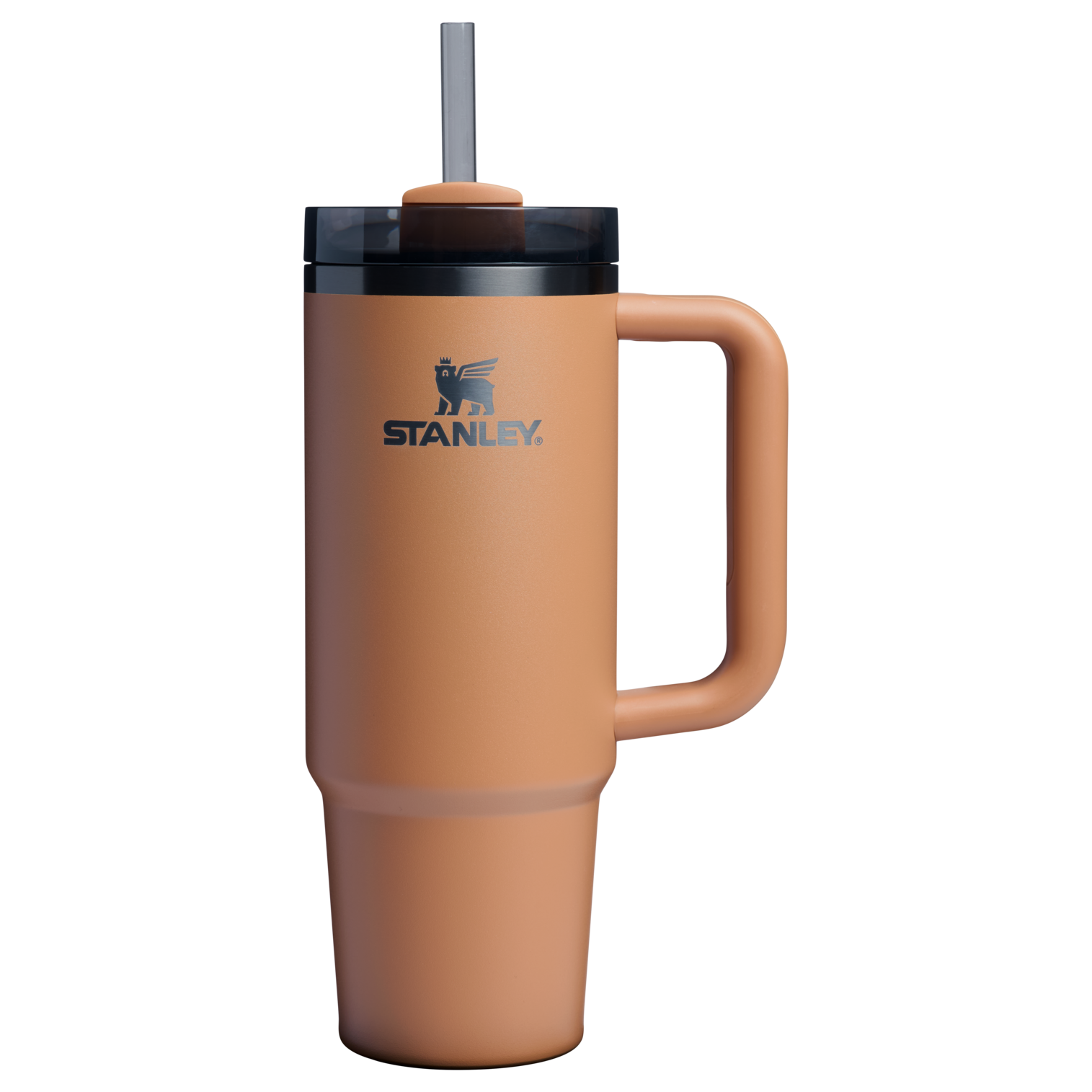 Double-Wall Vacuum The Quencher H2.0 Flowstate Tumbler | Stanley Create D331C - 40oz Large Capacity Car-Cup Friendly Quencher - Camel