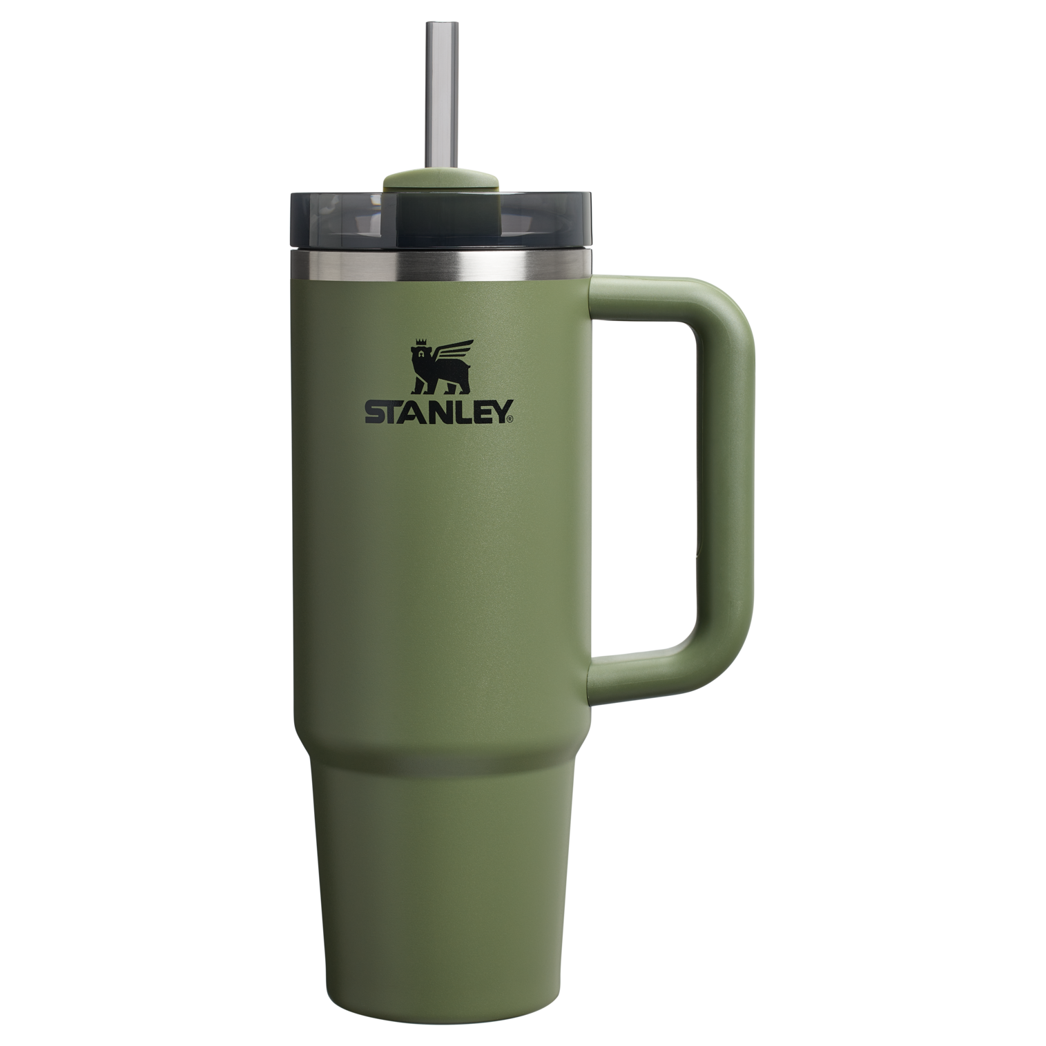 Double-Wall Vacuum The Quencher H2.0 Flowstate Tumbler | Stanley Create D331C - 40oz Large Capacity Car-Cup Friendly Quencher - Dried Pine