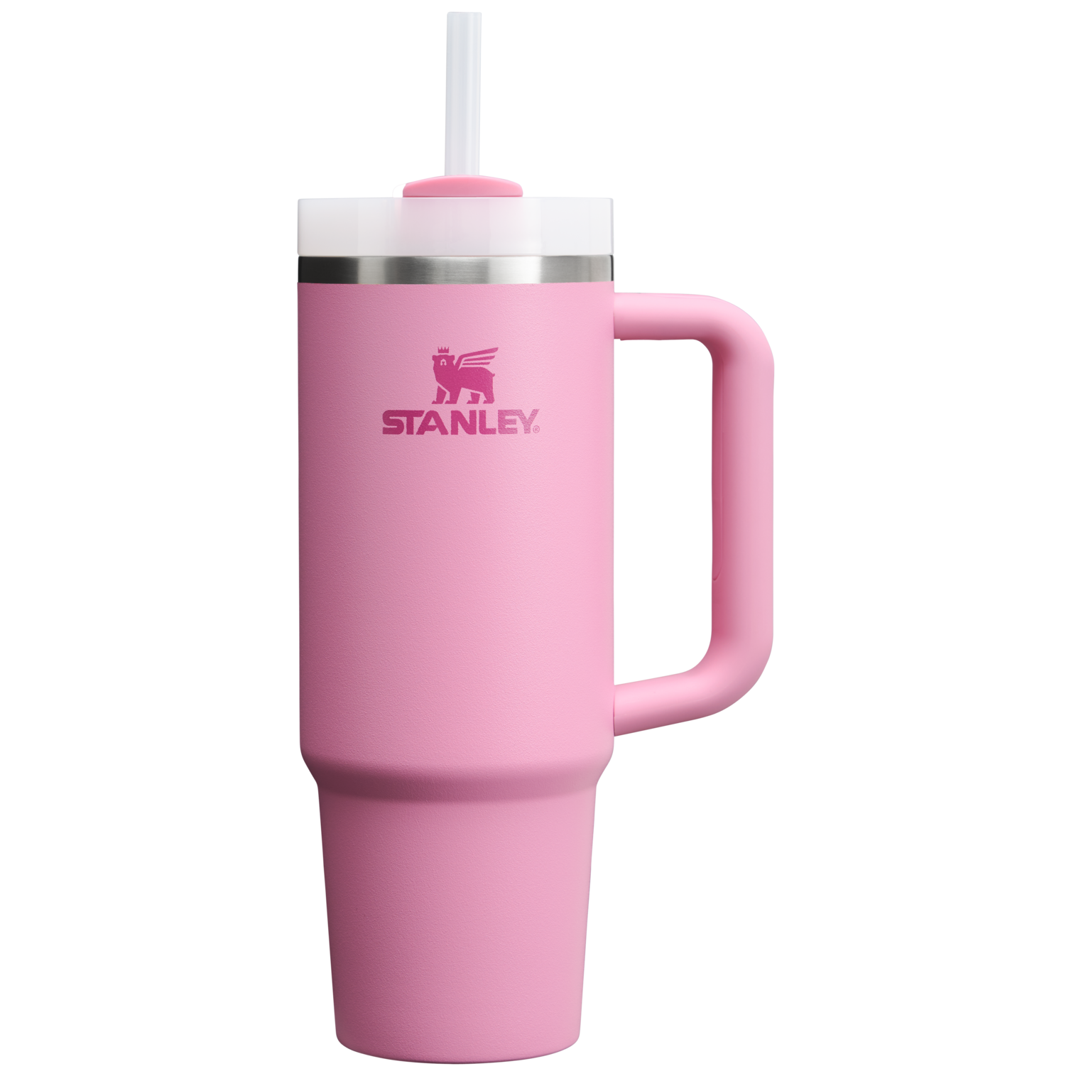 Double-Wall Vacuum The Quencher H2.0 Flowstate Tumbler | Stanley Create D331C - 40oz Large Capacity Car-Cup Friendly Quencher - Peony